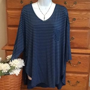 Hi Lo Teal Top By Faded Glory NWT
